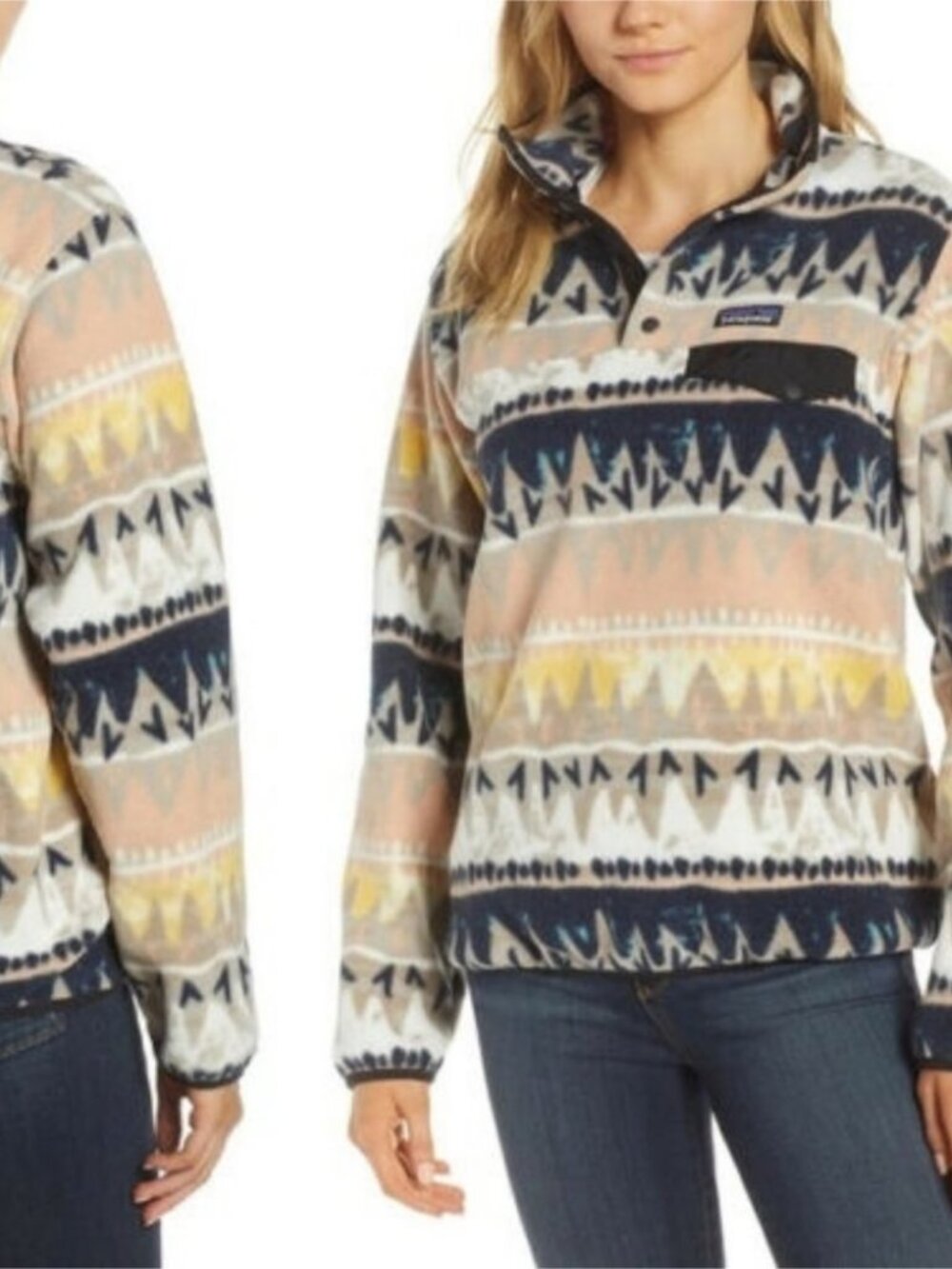 Patagonia Synchilla Snap T Bandicoot Marrow Aztec Tribal Southwest Large